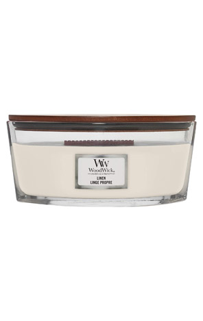 Svijeća elipse Linen Woodwick